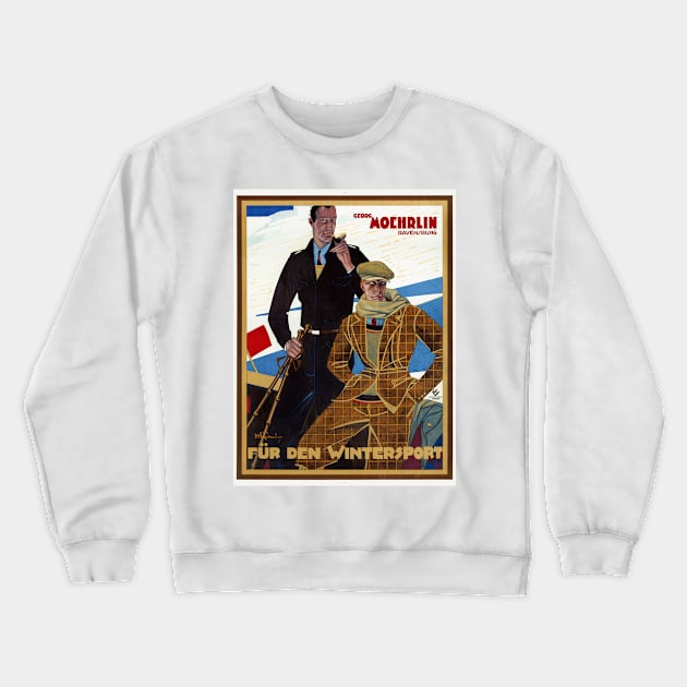 Für den Wintersport Germany Vintage Poster Crewneck Sweatshirt by vintagetreasure